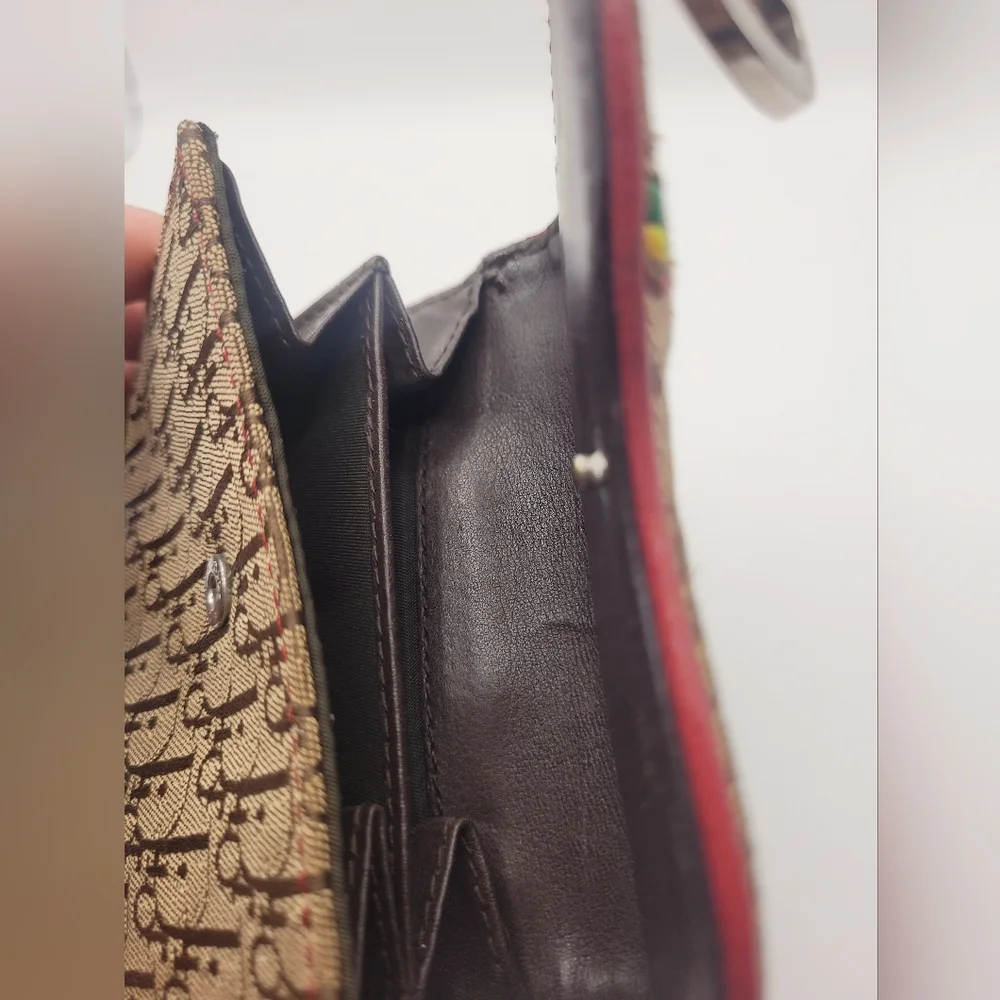 Christian Dior Vintage Trotter Canvas Bifold Wallet